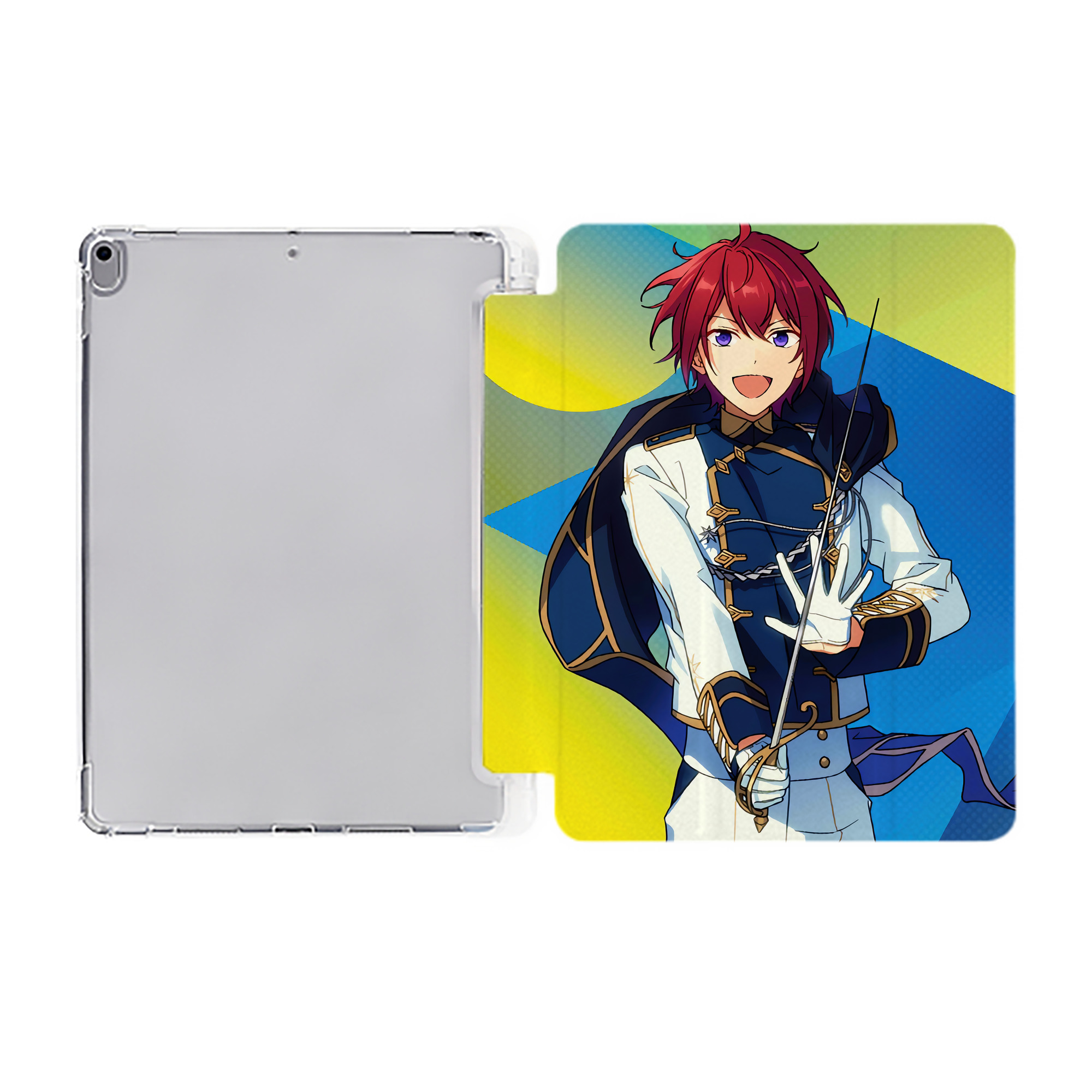 （画像用） あんさんぶるスターズ! Ensemble Stars IPad ケース ペン収納付き 三つ折りスタンド PUレザー×シリコン 対応機種9.5/10.5/10.9インチ